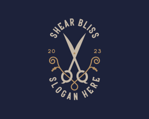 Luxury Salon Shears logo design