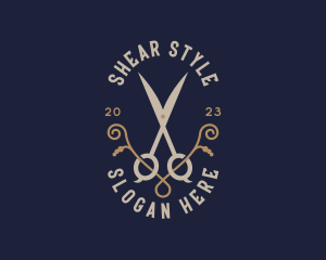 Luxury Salon Shears logo design