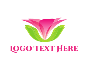 Yogi - Pink Flower Spa logo design