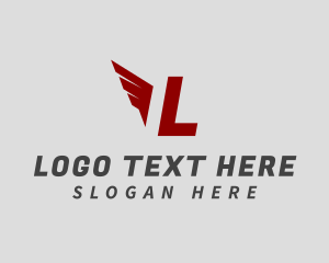 Forwarding - Logistics Wing Shipment logo design