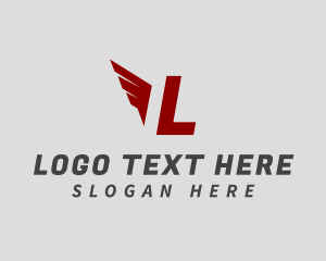 Transport - Logistics Wing Shipment logo design