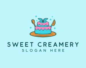 Cute Cake Pastry logo design