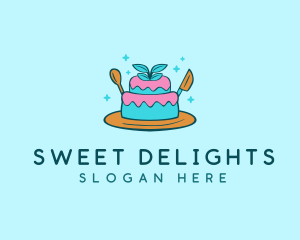 Cute Cake Pastry logo design