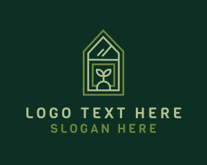 Organic Products - Green House Plant logo design