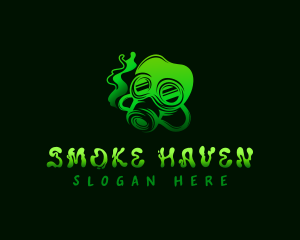 Gas Mask Smoke logo design