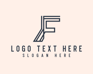 Letter F - Professional Cargo Logistics logo design