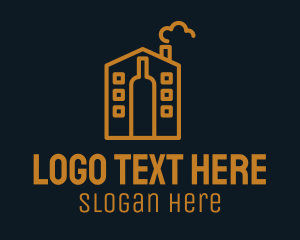 Bottle - Gold Bottle Brewery logo design