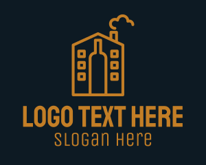 Traditional - Gold Bottle Brewery logo design