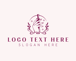 Hand Care - Nail Salon Manicure logo design