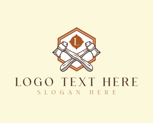 History - Stone Axe Tool logo design