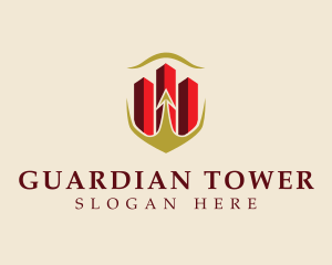 Tower Upward Arrow logo design