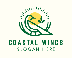 Seagull - Agriculture Swallow Bird logo design