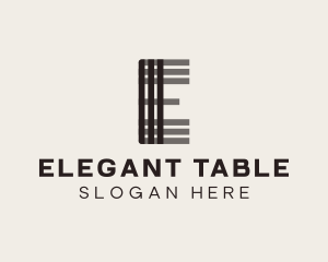 Elegant Stripes Letter E logo design