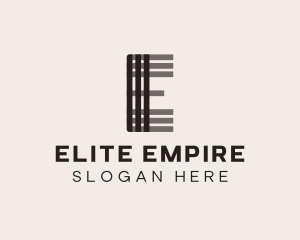 Elegant Stripes Letter E logo design