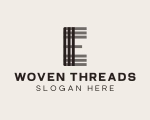 Woven - Elegant Stripes Letter E logo design