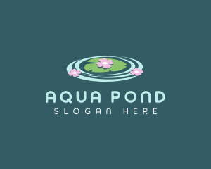 Pond - Lotus Pond Nature logo design