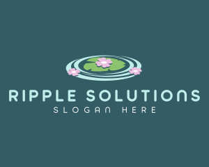 Ripple - Lotus Pond Nature logo design