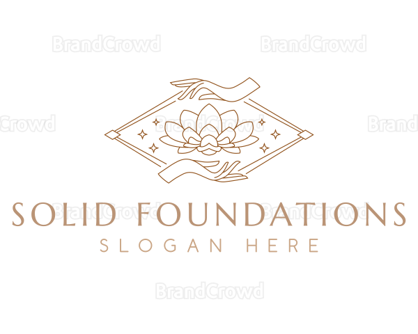 Elegant Hand Lotus Logo