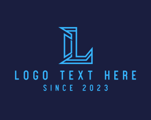 Hacker - Modern Tech Letter L logo design