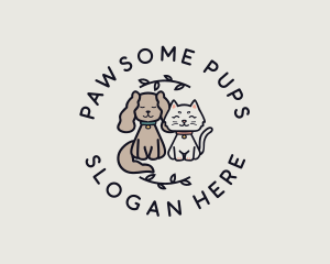 Puppy Kitten Pet logo design