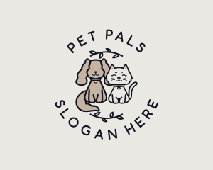 Puppy Kitten Pet logo design