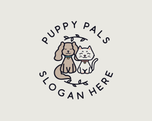 Puppy Kitten Pet logo design