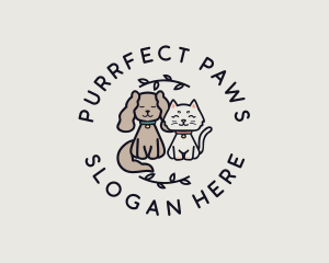 Puppy Kitten Pet logo design