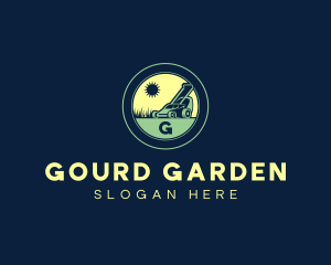 Gardening Lawn Mower Landscaping logo design