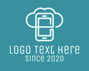 Electronics - Mobile Cloud Storage logo design