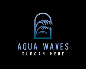 Waves - Water Waves Archway logo design