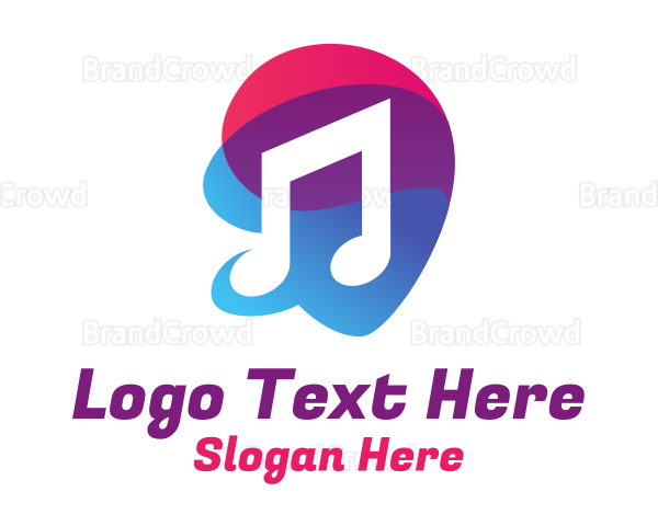 Multicolor Gradient Note Logo