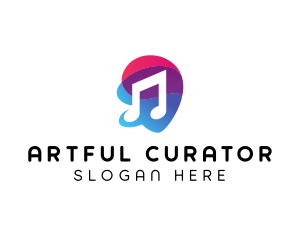 Multicolor Gradient Note  logo design