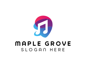 Multicolor Gradient Note  logo design