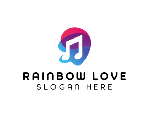 Multicolor Gradient Note  logo design