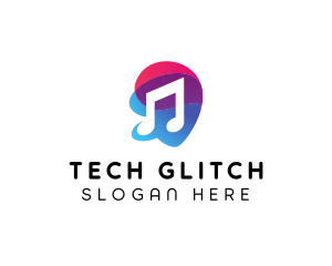 Multicolor Gradient Note  logo design