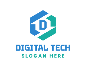 Digital Technology Lettermark logo design