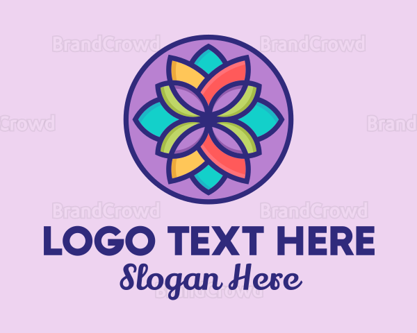 Multicolor Flower Petals Logo