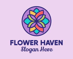 Multicolor Flower Petals  logo design