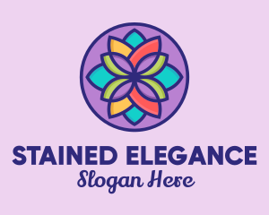 Multicolor Flower Petals  logo design