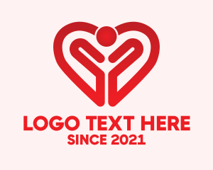 Volunteering - Red Heart Foundation logo design