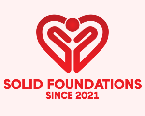 Family Care - Red Heart Foundation logo design