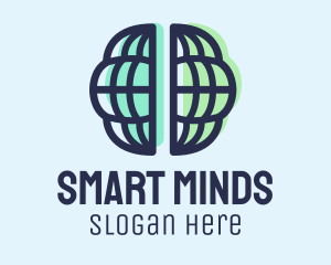 International Brain Globe logo design