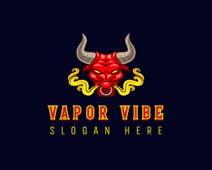 Vaporizer - Raging Bull Smoke logo design