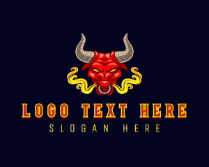 Steam - Raging Bull Smoke logo design