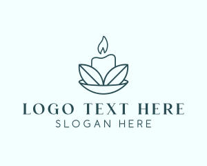 Decor - Candle Leaf Spa logo design