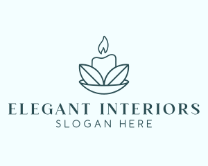 Candle Leaf Spa  logo design