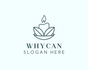 Votive Candle - Candle Leaf Spa logo design