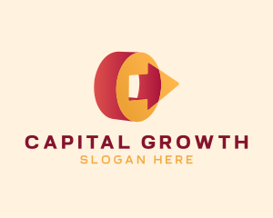 Investors - 3D Circle Arrow logo design