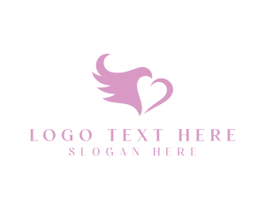 Negative Space - Heart Hair Salon logo design