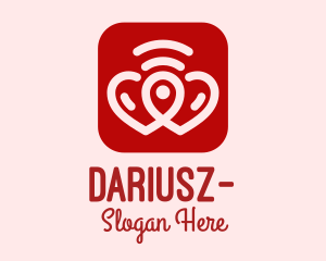 Dating Site - Heart Signal Location App logo design